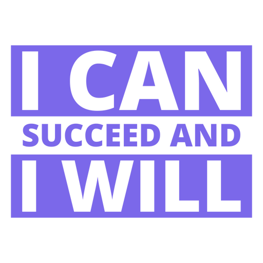 Affirmation duotone quote succeed PNG Design