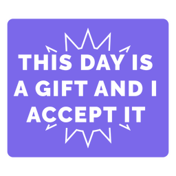 Affirmation duotone quote gift PNG Design Transparent PNG