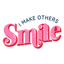 Afirmación letras cita sonrisa Diseño PNG