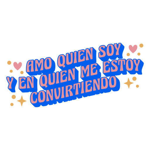 Affirmation retro spanish quote who i am PNG Design