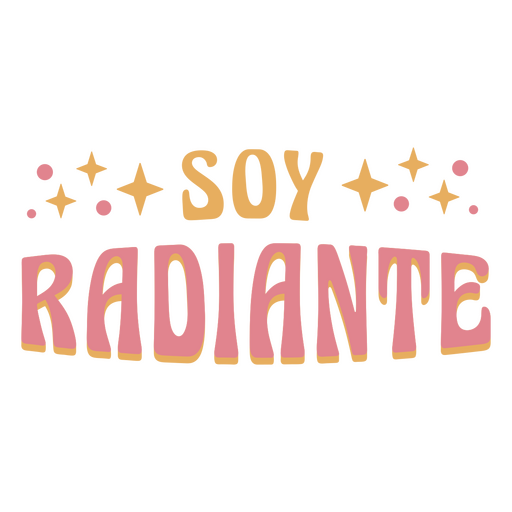Affirmation retro spanish quote radiant