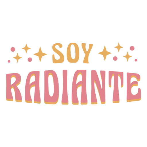 Affirmation retro spanish quote radiant PNG Design