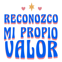Affirmation retro spanischer Zitatwert PNG-Design