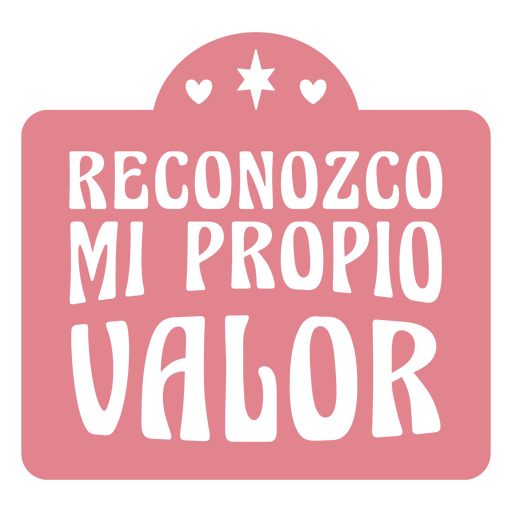 Affirmation cut out spanish quote value PNG Design