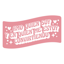 Affirmation ausgeschnittenes spanisches Zitat wer ich bin PNG-Design