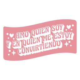 Affirmation cut out spanish quote who i am PNG Design Transparent PNG