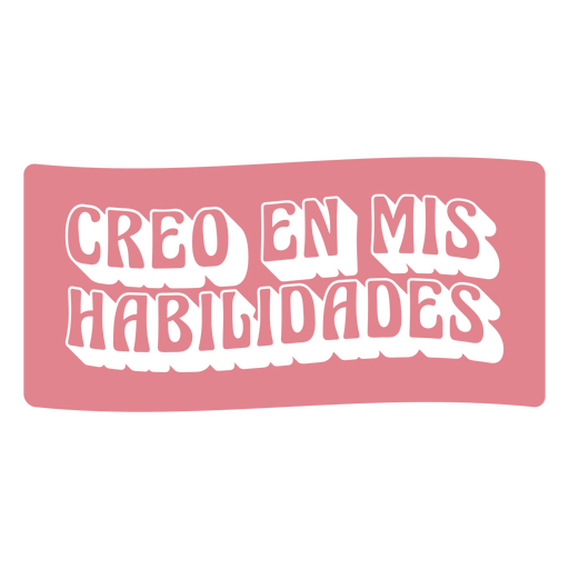 Affirmation schneidet spanische Zitatfähigkeiten aus PNG-Design
