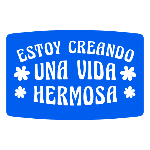 Afirmación recortada cita en español hermosa vida Diseño PNG