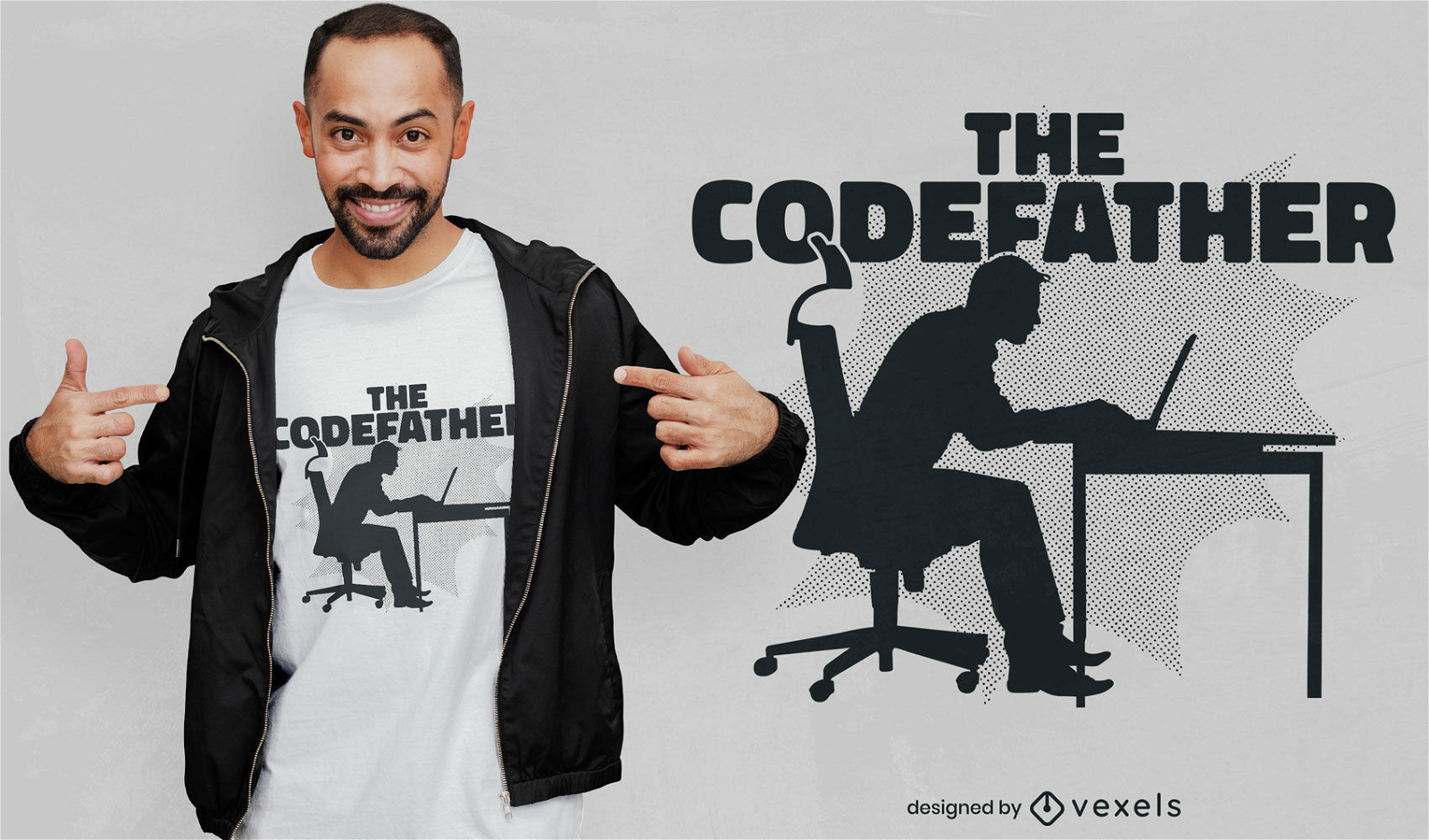 The codefather parody programmer t-shirt design