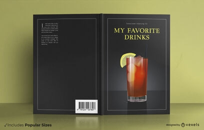 Diseño de portada de libro de mis bebidas favoritas