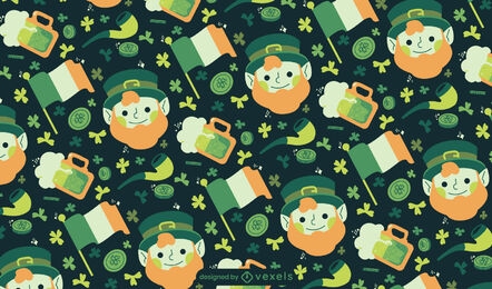 Irish leprechaun pattern design