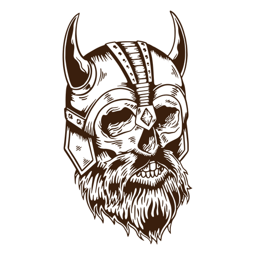 Viking nordic helmet warrior skull PNG Design