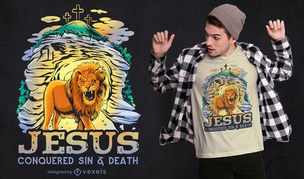 León animal religión cristiana camiseta psd