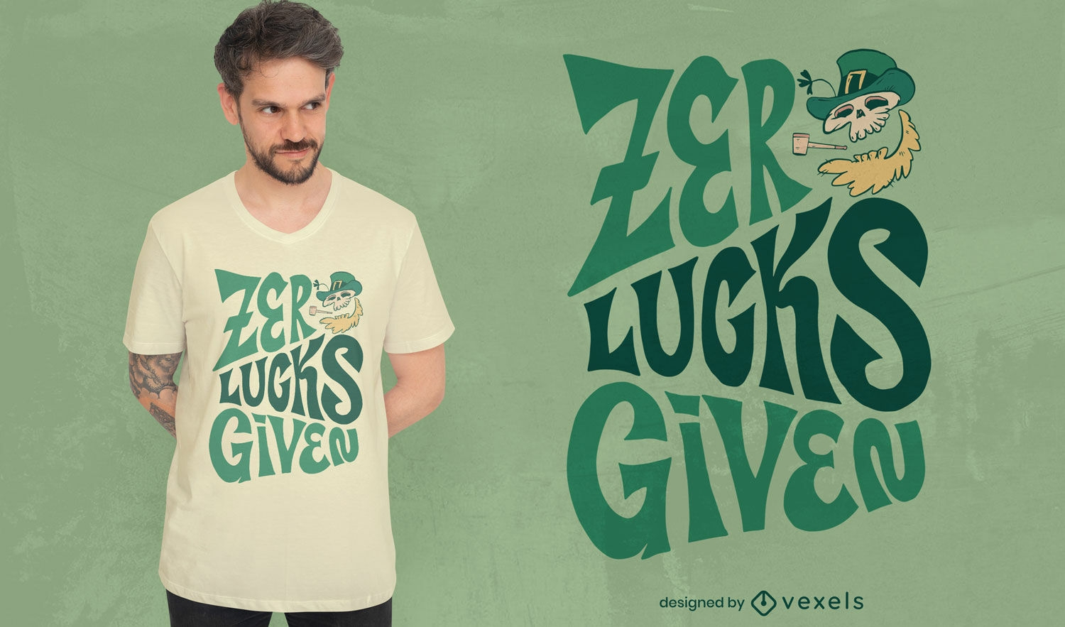 St. Patricks T-Shirt-Design mit gl?cklichem Zitat-Schriftzug