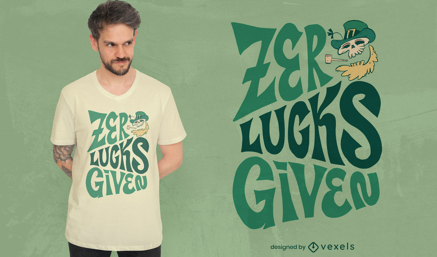 St. Patricks T-Shirt-Design mit glücklichem Zitat-Schriftzug