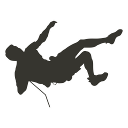 Kletternde Boulder-Leute-Silhouette PNG-Design