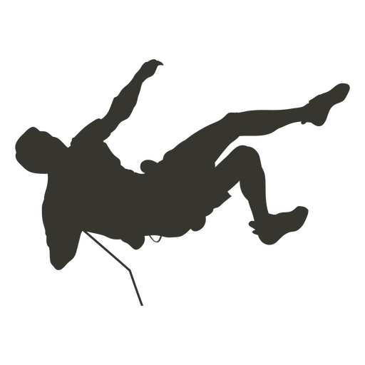 Climbing bouldering people silhouette PNG Design