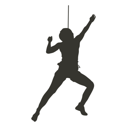 Climbing bouldering sport people silhouette PNG Design