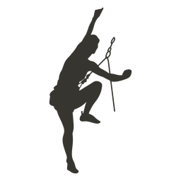 Climbing people silhouette PNG Design