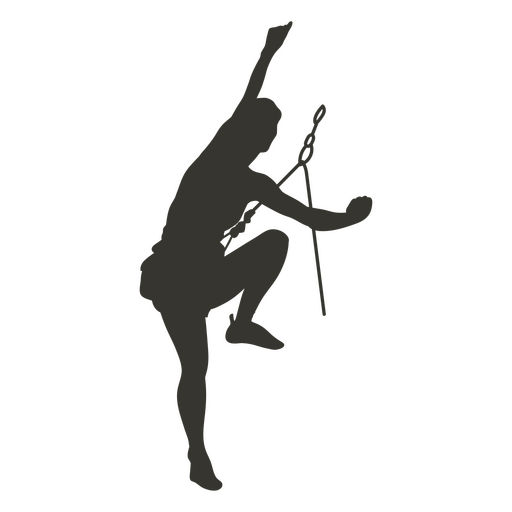Climbing people silhouette PNG Design