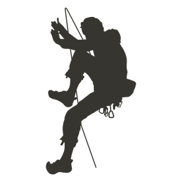 Climbing man people silhouette PNG Design Transparent PNG