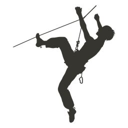 Kletternde Mannsilhouette PNG-Design