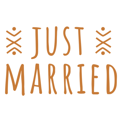Just married wedding sentiment quote PNG Design