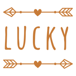 Lucky wedding sentiment quote PNG Design Transparent PNG