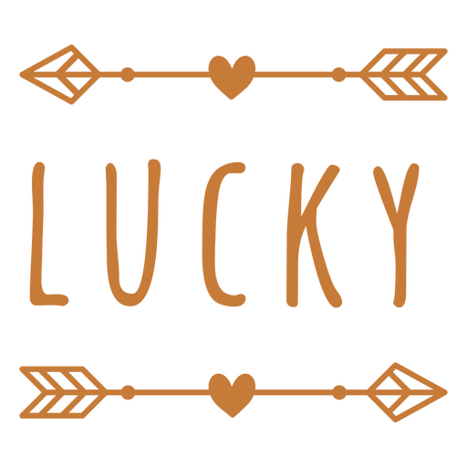 Lucky wedding sentiment quote PNG Design