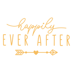 Happily ever after wedding sentiment quote PNG Design Transparent PNG