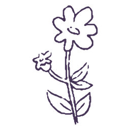 Blumenhand gezeichnet einfach PNG-Design