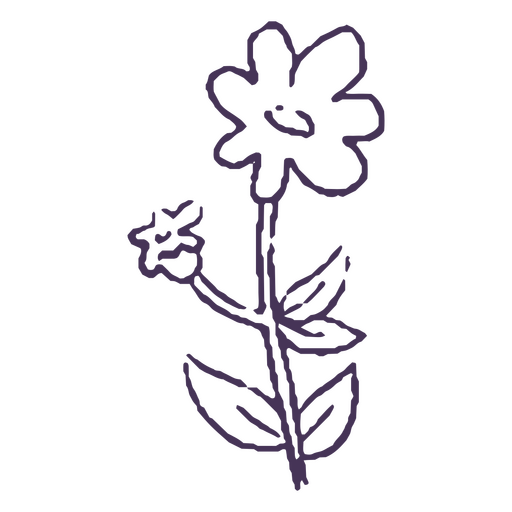 Blumenhand gezeichnet einfach PNG-Design