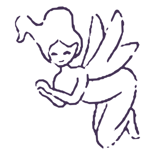 Pequeño trazo de hada Diseño PNG