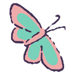 Green and pink butterfly PNG Design Transparent PNG