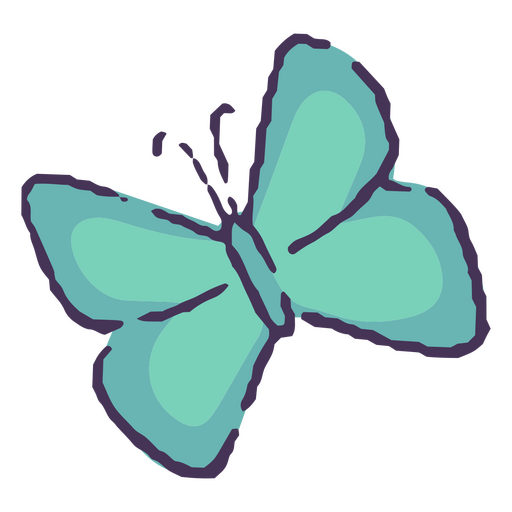 Grüner Schmetterling PNG-Design