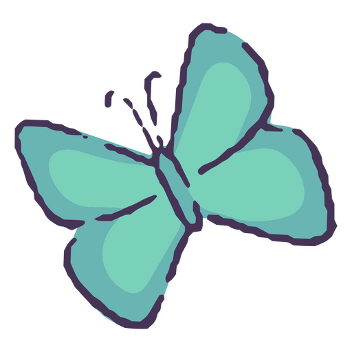 mariposa verde Diseño PNG