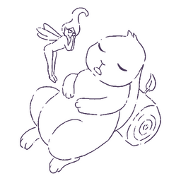 Schläfriger magischer Hasencharakter PNG-Design