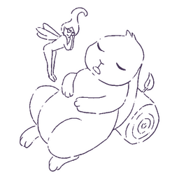 Sleepy magical rabbit character PNG Design Transparent PNG