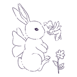 Fairy magical rabbit character PNG Design Transparent PNG