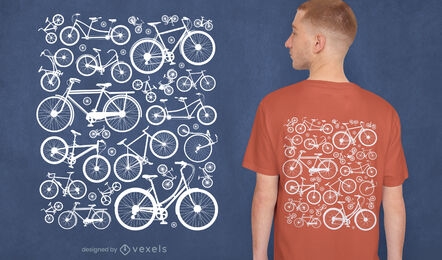 Fahrradtransport Silhouetten T-Shirt-Design