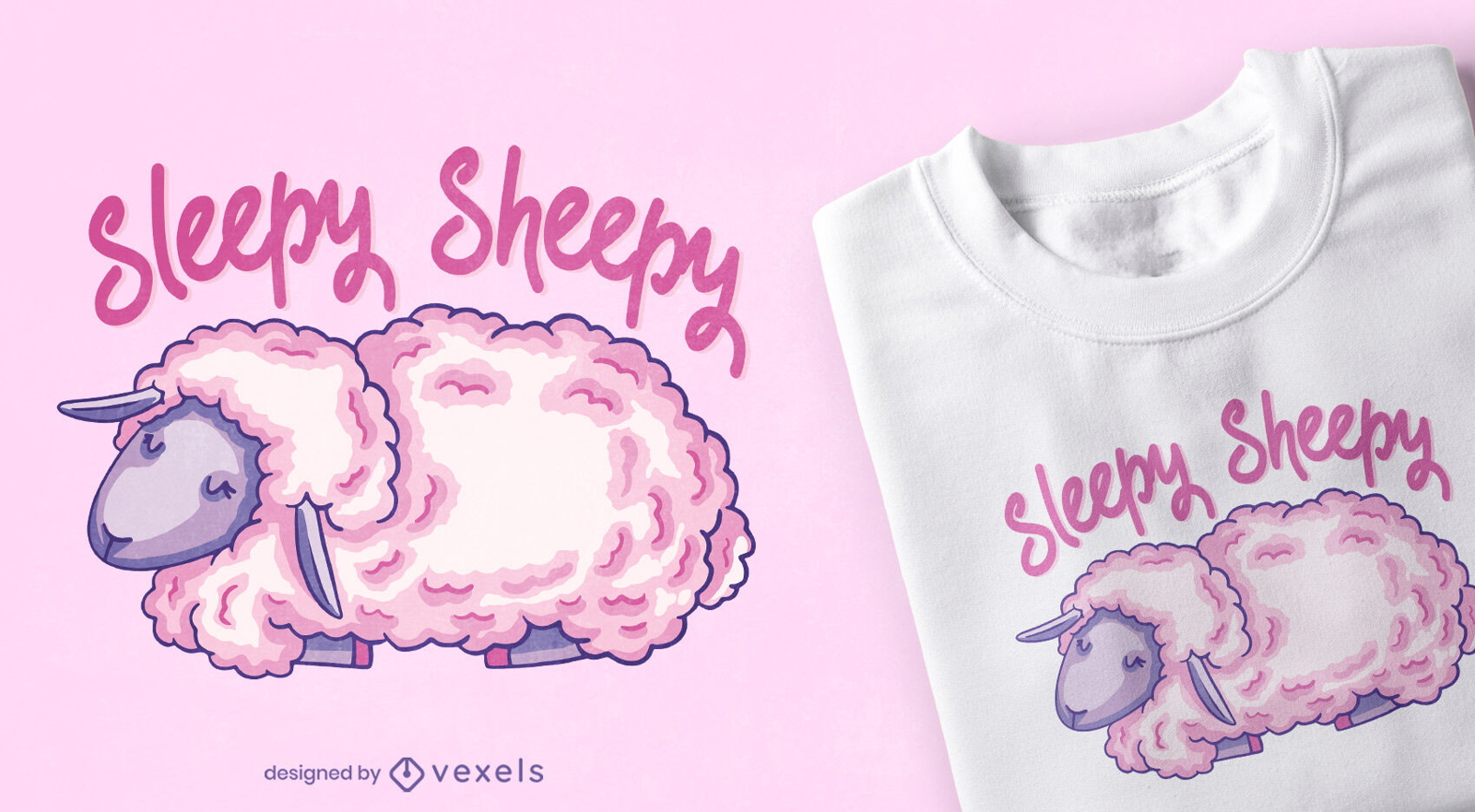 Design de camiseta Sleepy Sheepy