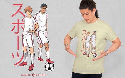 Soccer Anime Boys T-shirt Design