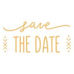 Save the date quote lettering PNG Design Transparent PNG