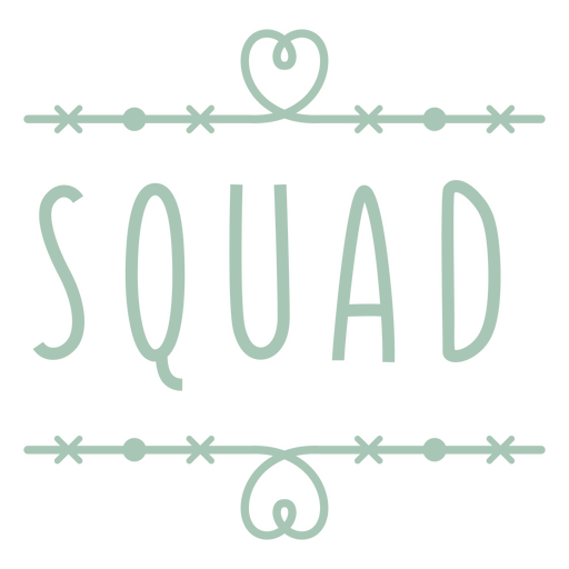 Squad green swirls quote PNG Design