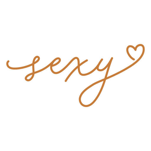 Sexy word cursive lettering
