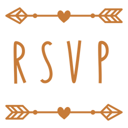 RSVP-Hochzeitsstimmungs-Zitatstrich PNG-Design