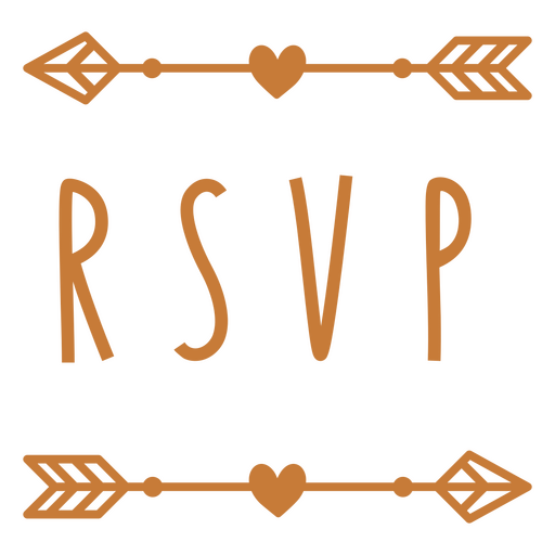 Curso de citação de sentimento de casamento RSVP Desenho PNG