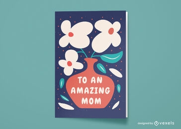 Design de cartão de dia das mães