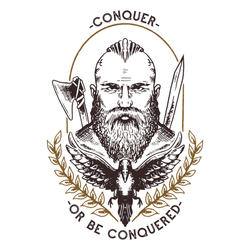 Viking conquer character PNG Design