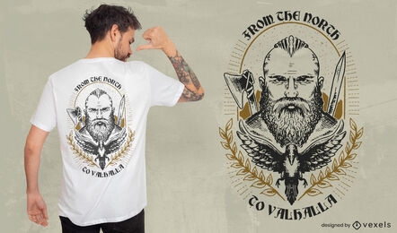 From North to Valhalla Viking T-shirt Design